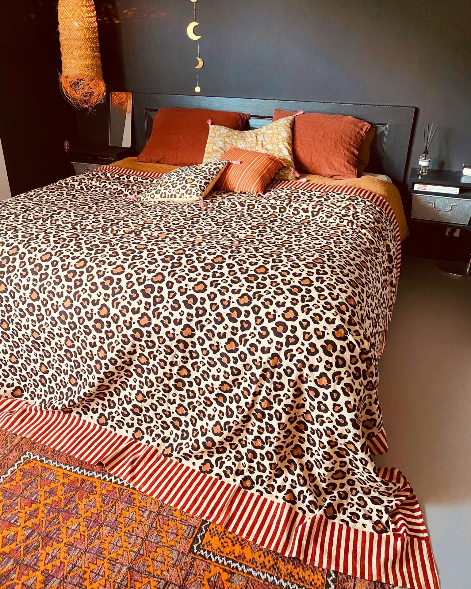 Leopard Double Plaidin Tragetasche