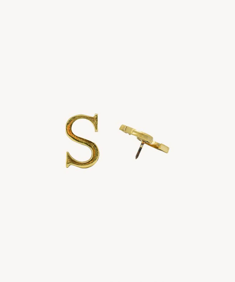 Gouden Messing Letter S