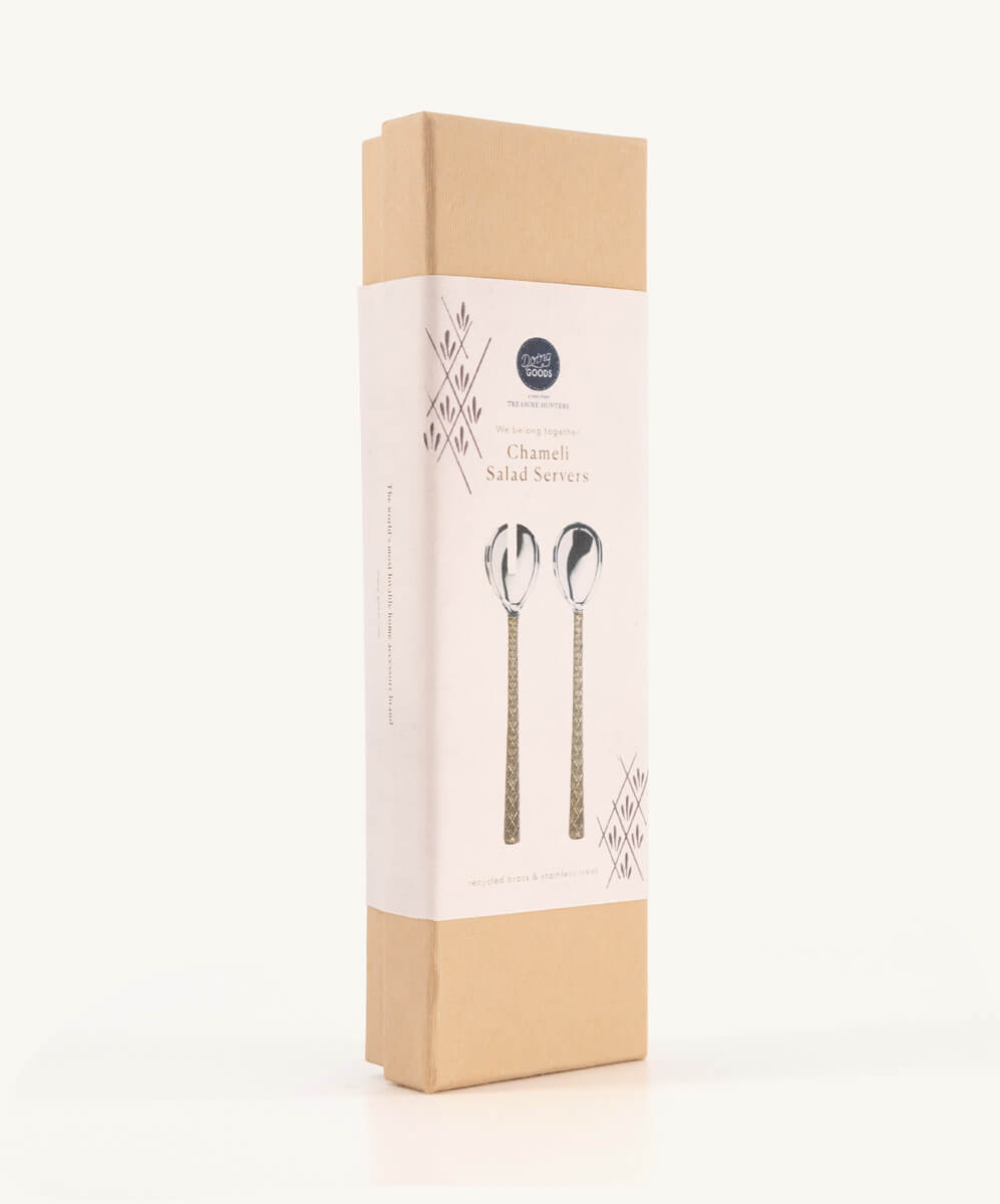 Chameli Salad Server Set in Giftbox