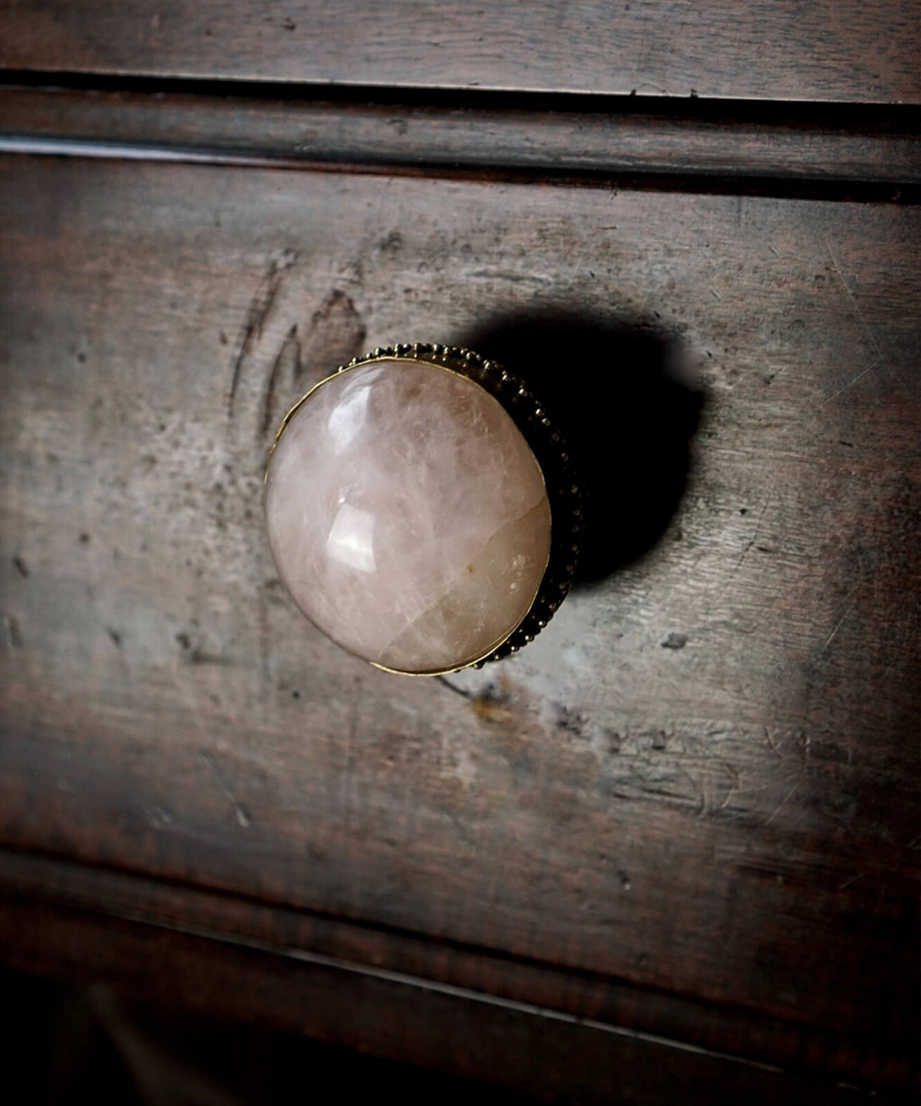 Moira Knob Rose Quartz XL