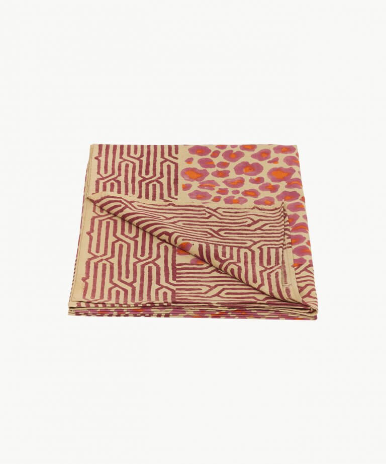 Pink Leopard Single Plaid in draagtas