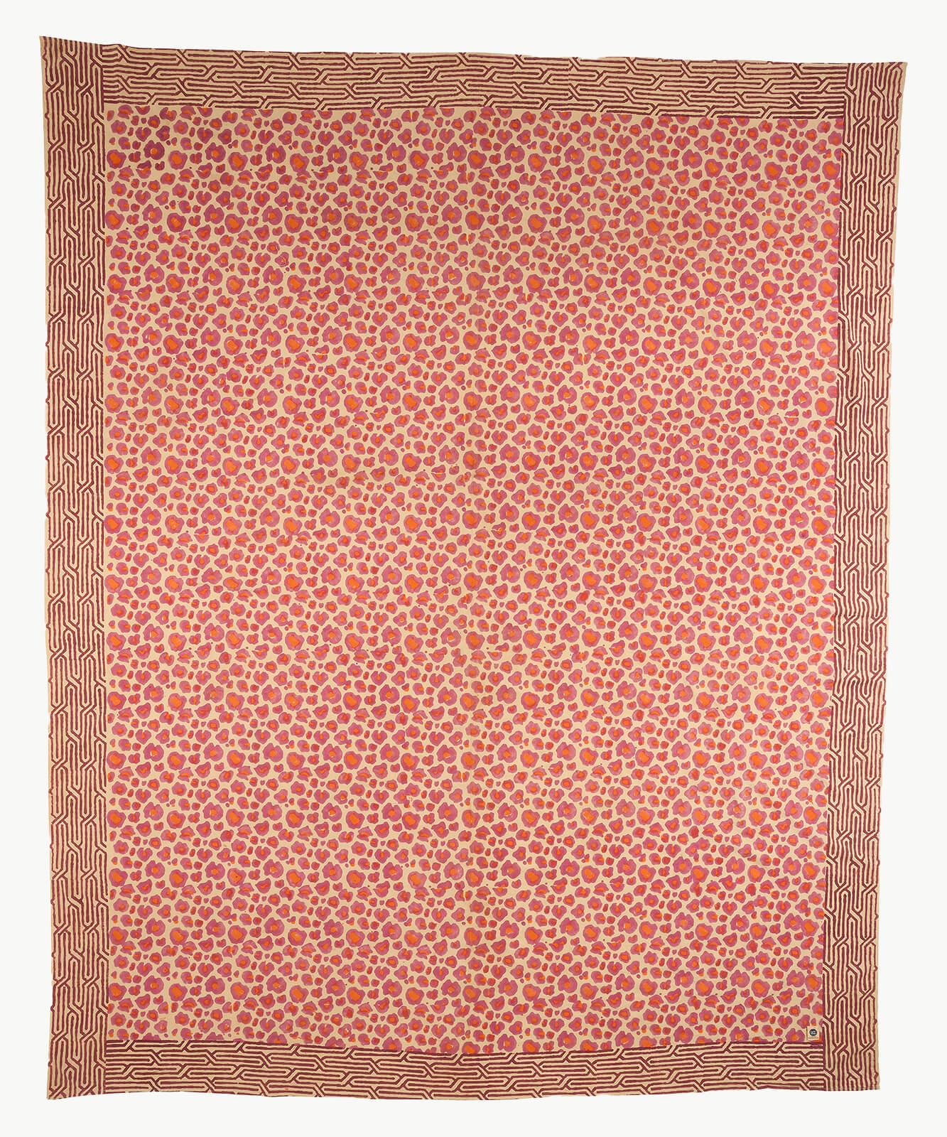 Pink Leopard Double Throw in Tote Bag