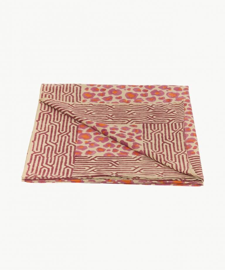 Pink Leopard Double Plaid in draagtas