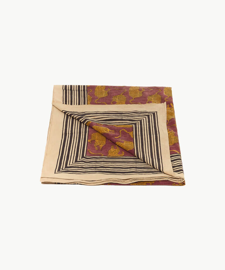 Tiger Single Plaid in draagtas