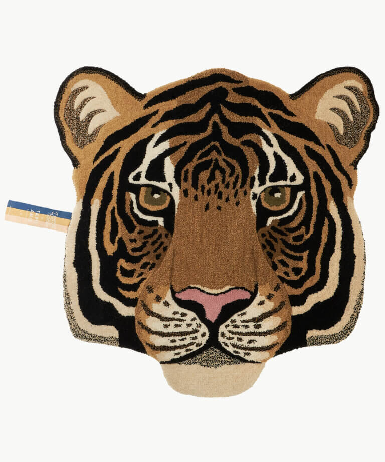 Rajah Tijger Dierenkop Vloerkleed Groot