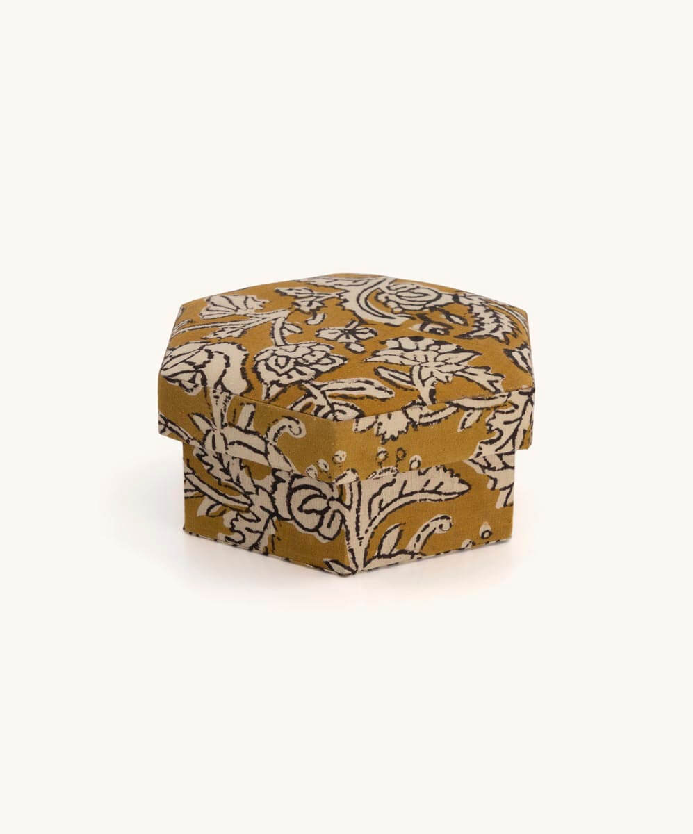 Botanical Fabric Box Hexagoon Set