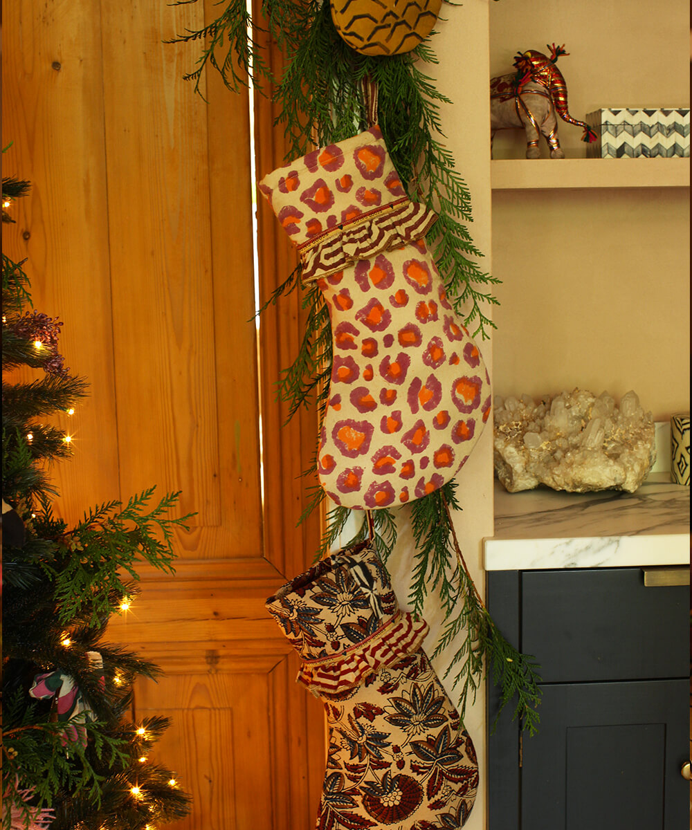 Pink Leopard Weihnachtsstrumpf