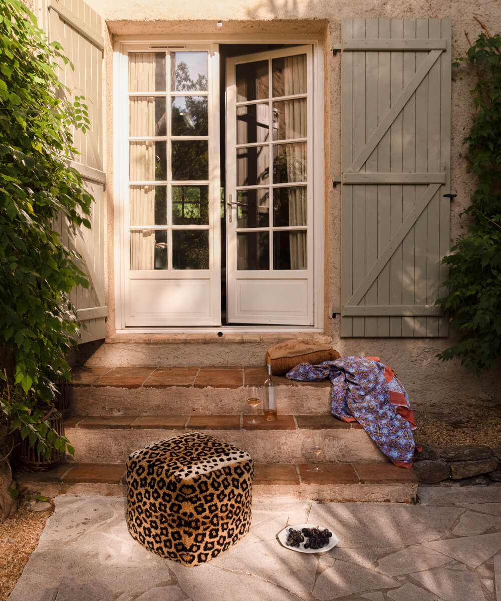 Leopard Pouf Small