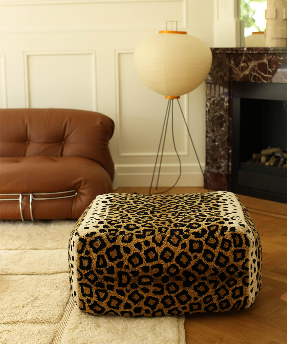 Leopard Pouf