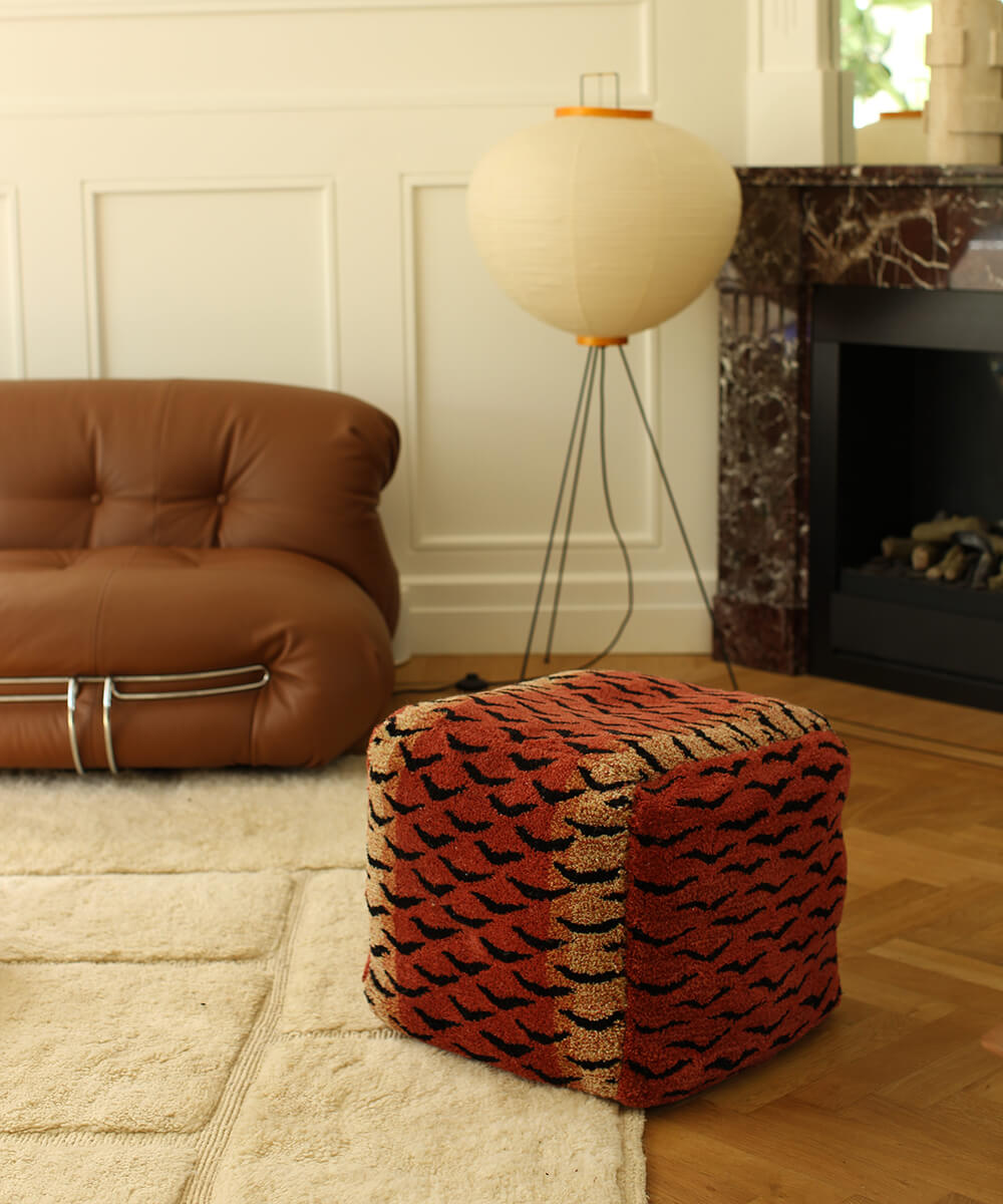 Tula Tiger Pouf Small