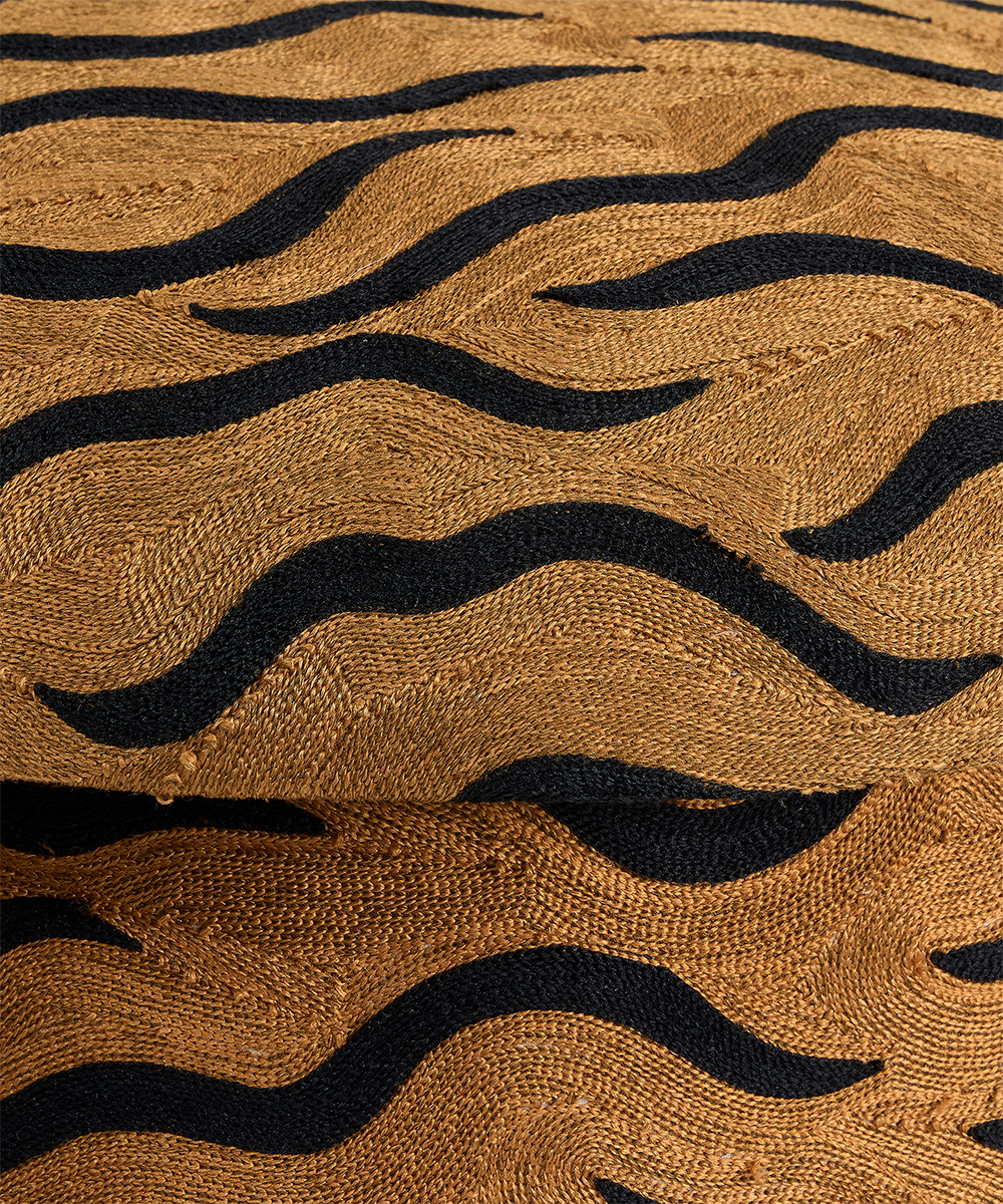Maya Tiger Embroidered Stool