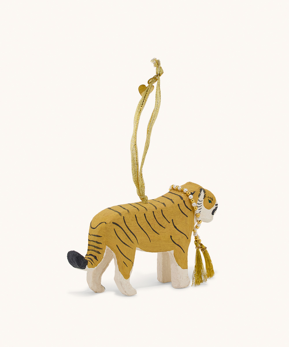 Tinsel Tiger Ornament