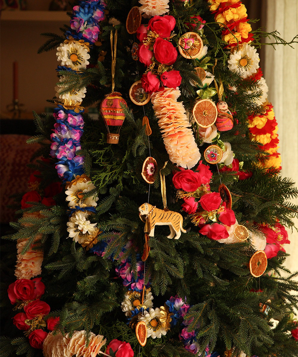 Tinsel Tiger Ornament