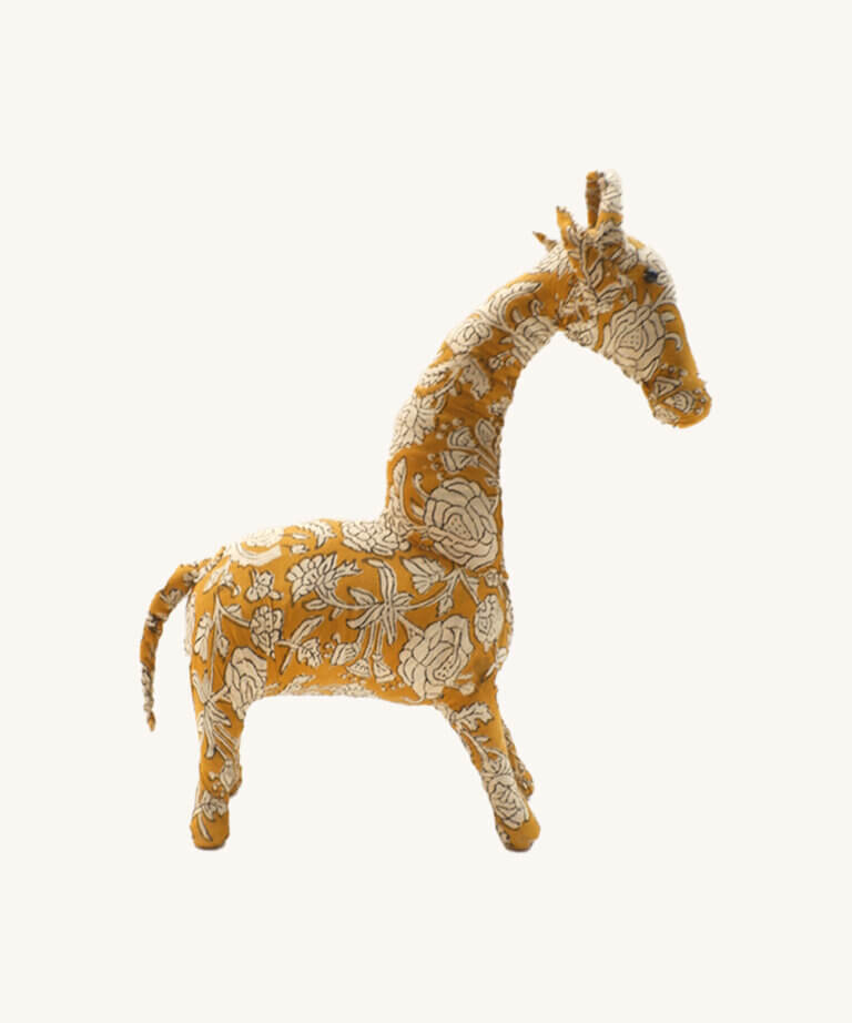Blockprinted Giraffe Medium