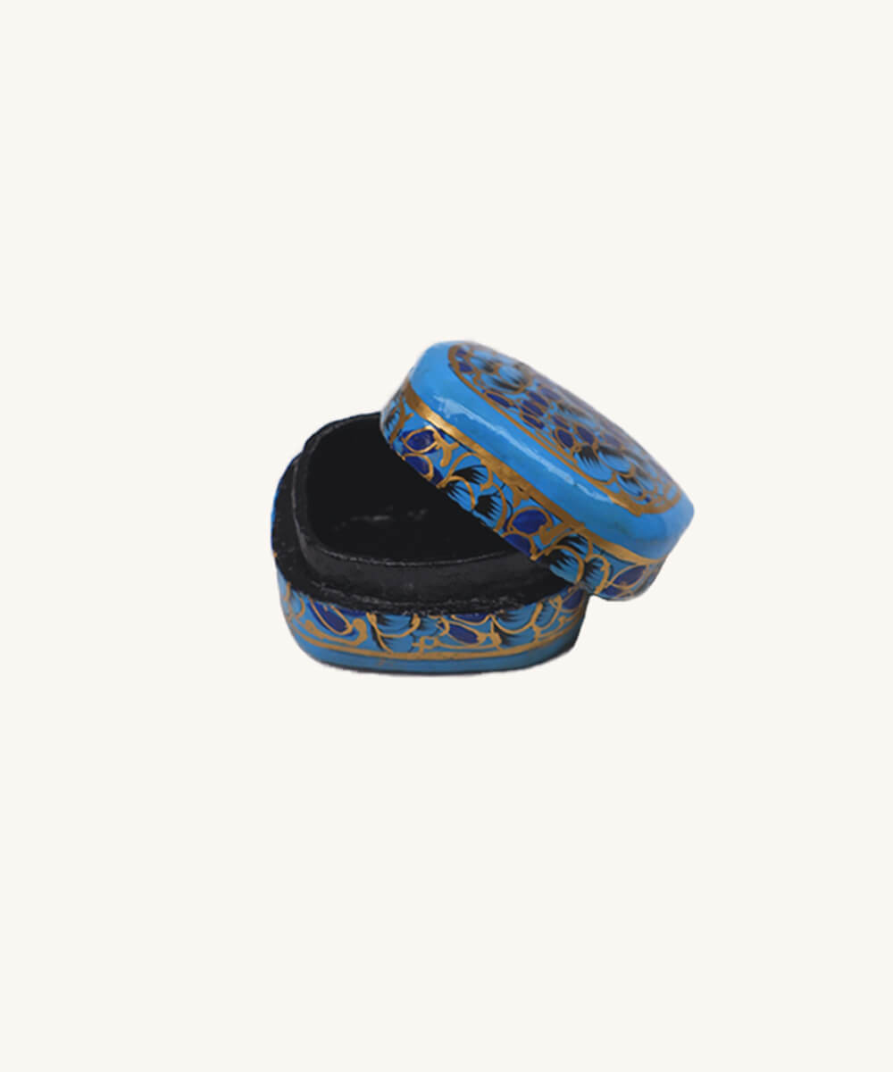 Paper Mache Box Small Blue 1