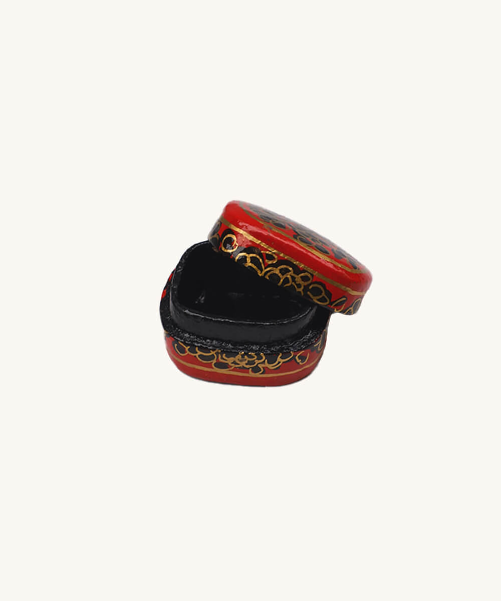 Paper Mache Box Small Red  1