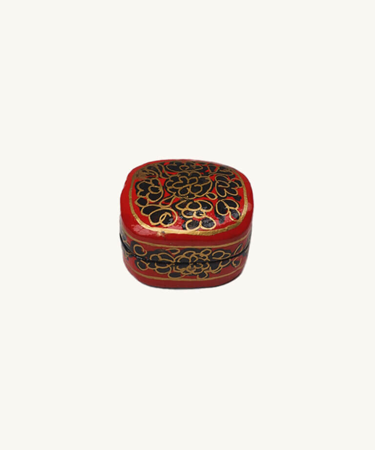 Paper Mache Box Small Red 1