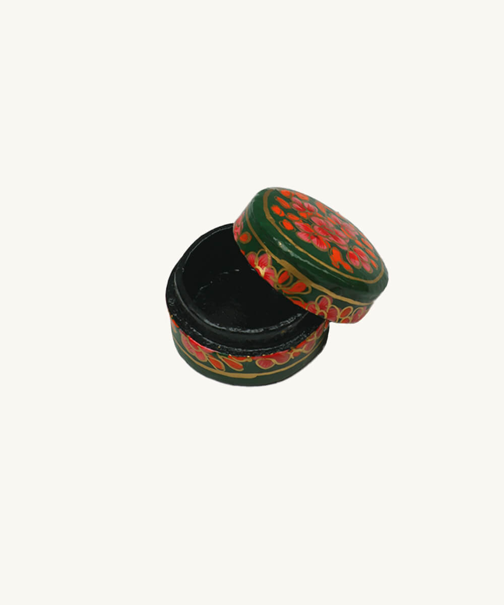 Paper Mache Box Small Green 4